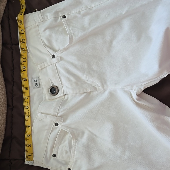 Vintage Y2K Cache Elegant White Wide Leg Denim Jeans Size 8 - Picture 7 of 11